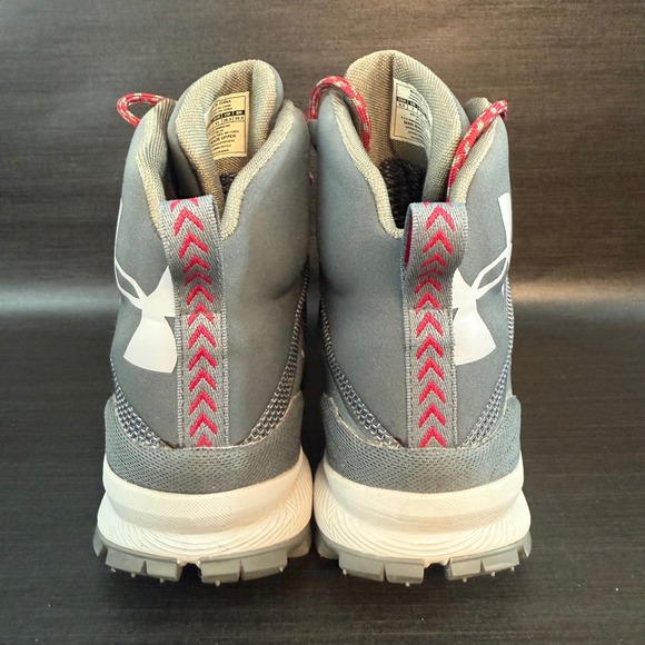Under Armour‎ Charged Verge 2.0 Women's 9.5 Gore-Tex Hiking Trail Gray Red Boots - Picture 9 of 12